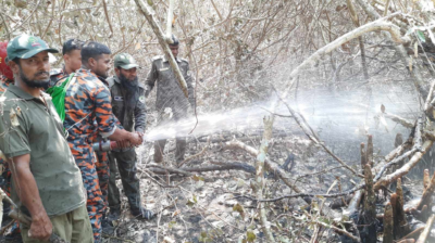 থেমে থেমে জ্বলছে সুন্দরবনের আগুন, পর্যবেক্ষণে থাকবে সারাদিন
