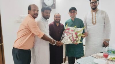 সিলেটে সংস্কৃতি উপদেষ্টাকে এনসিপি নেতৃবৃন্দের ফুলেল শুভেচছা 