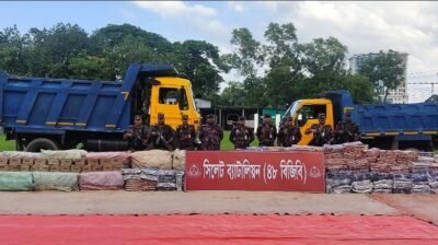 সিলেট ব্যাটালিয়নের অভিযানে ৭ কোটি ৫০ লাখ টাকার চোরাচালানী পণ্য জব্দ