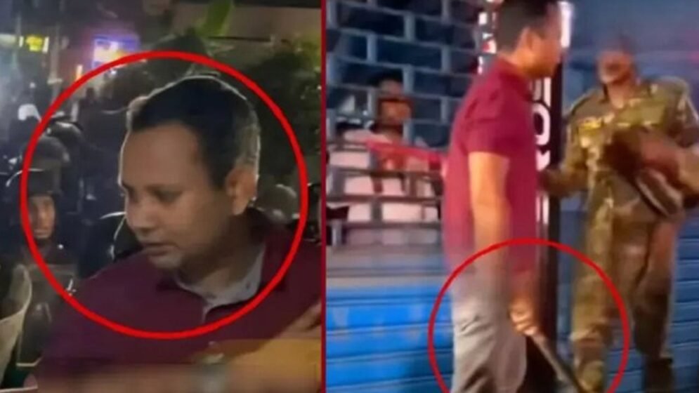 নুরু নয় অন্যজনকে মারছিলেন লাল টি-শার্ট পরা ব্যক্তি