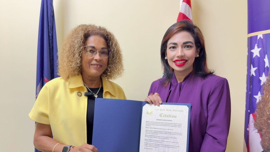 নিউইয়র্ক স্টেটের সেনেট ও অ্যাসেম্বলি থেকে বিশেষ সম্মাননা পেলেন মিডিয়া ব্যক্তিত্ব সাবরিনা