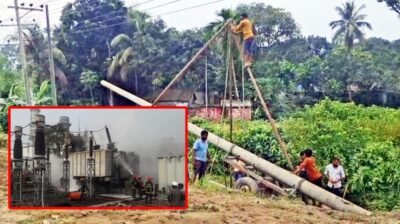 সিলেটে পল্লী বিদ্যুতে ভয়াবহ অগ্নিকাণ্ড, অন্ধকারে পাঁচ উপজেলা