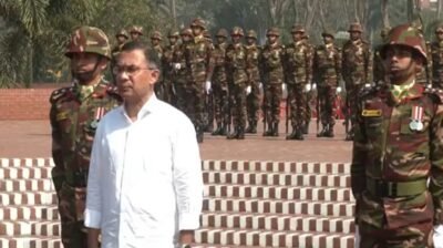 জাতীয় স্মৃতিসৌধে প্রধানমন্ত্রী তারেক রহমানের শ্রদ্ধা নিবেদন