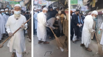 ভোরে পরিচ্ছন্নতা অভিযানে জামায়াত আমির