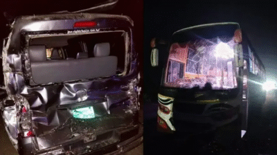 বিয়ে থেকে ফেরার পথে বাস-মাইক্রো সংঘর্ষ, আহত ৫